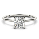 2 ctw Princess Lab Grown Certified Diamond Solitaire Engagement Ring white gold